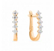 01-215996 Серьги дорожка с фианитами бренд Sanis (Au 585)