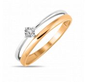 01-116743 Кольцо с фианитом бренд Sanis (Au 585)