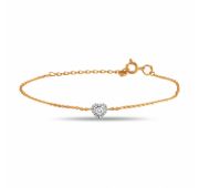 00-714779 Браслет на ногу сердце бренд Sanis (Au 585)