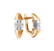 08-216627 Серьги из золота с фианитами бренд Sanis (Au 585)