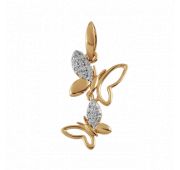 подвеска золотая бабочка бренд Sanis