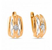 Серьги золотые бренд Sanis