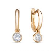 1202495 Серьги из золота бренд Delta (Au 585)