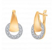 20762 Серьги золотые с фианитами (Au 585)