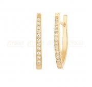 2322 Серьги золотые с фианитами (Au 585)