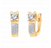 20253 Серьги золотые с фианитами (Au 585)