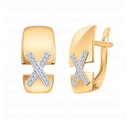 20722 Серьги из золота с фианитами (Au 585)