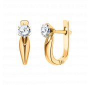 2744 Серьги золотые с фианитами (Au 585)