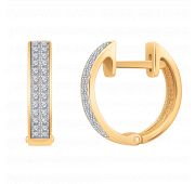 20993 Серьги конго дорожка с фианитами (Au 585)