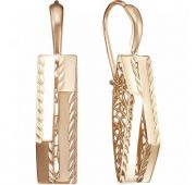 АСд897-3736 Серьги золотые без вставок (Au 585)