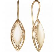 АСд891-3727 Серьги без вставок (Au 585)