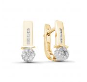 с-1198-01 Серьги с бриллиантами (Au 585)