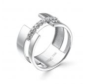 к-1115-02 Кольцо из белого золота с бриллиантами (Au 585)