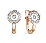2-3709 Серьги золотые с фианитами (Au 585)