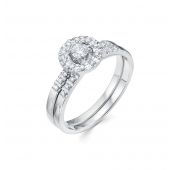 1-497-20 Кольцо из белого золота с бриллиантами бренд Первая Бриллиантовая Компания (Au 585)