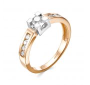 1-374-10 Кольцо с бриллиантами бренд Первая Бриллиантовая Компания (Au 585)