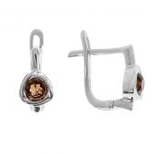 2405936818 Серьги с раух топазом (Серебро)