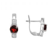 серьги с гранатом