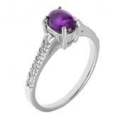 Кольцо с аметистом