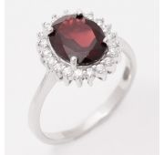 Кольцо с гранатом