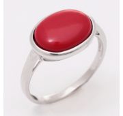 Кольцо с кораллом