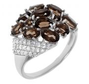 Кольцо с раух топазом