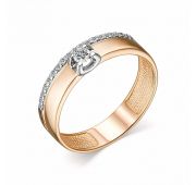 13923-100 Кольцо с бриллиантом бренд Алькор (Au 585)