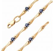 5056-102 Браслет с сапфирами бренд Алькор (Au 585)