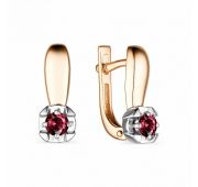 23792-103 Серьги золотые с рубином бренд Алькор (Au 585)