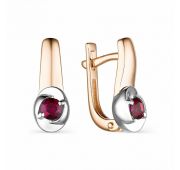 23791-103 Серьги золотые с рубином бренд Алькор (Au 585)