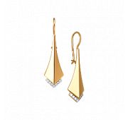 19759 Серьги с фианитами (Au 585)