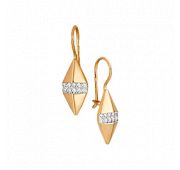 20138 Серьги с фианитами из золота (Au 585)