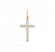 3151 Подвеска крест с фианитами (Au 585)