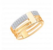 10572 Кольцо золотое с фианитами (Au 585)