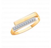 10853 Кольцо золотое с фианитами (Au 585)