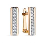 1200980 Серьги дорожка с фианитами бренд Delta (Au 585)