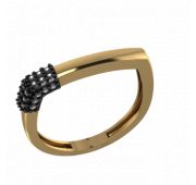 08-117157 Кольцо золотое с фианитами бренд Sanis (Au 585)