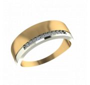 08-117081 Кольцо золотое с фианитами бренд Sanis (Au 585)