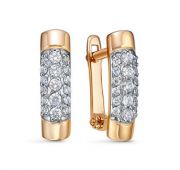 1200982 Серьги детские с фианитами бренд Delta (Au 585)