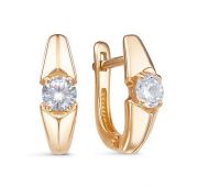 1202084 Серьги из золота с фианитами бренд Delta (Au 585)