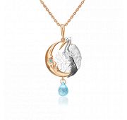 03-3215-00-201-1111-75 Подвеска из золота с топазом бренд Platina (Au 585)