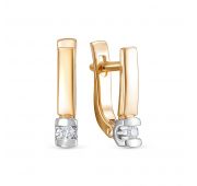 648-2100-2,69 Серьги с бриллиантами бренд Лето (Au 585)