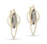 12-21379-6500 Серьги с лабрадоритом бренд Kabarovsky (Au 585)