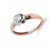 11-01463-1000 Кольцо помолвочное с бриллиантом бренд Kabarovsky (Au 585)