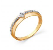 1000585 Кольцо золотое с фианитами (Au 585)