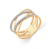 1000320 Кольцо золотое с фианитами (Au 585)