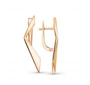 2000078 Серьги без вставок (Au 585)