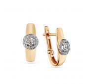 2000282 Серьги золотые с фианитами (Au 585)