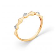 1000287 Кольцо золотое с фианитами (Au 585)