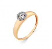 1000141 Кольцо из золота с фианитами (Au 585)